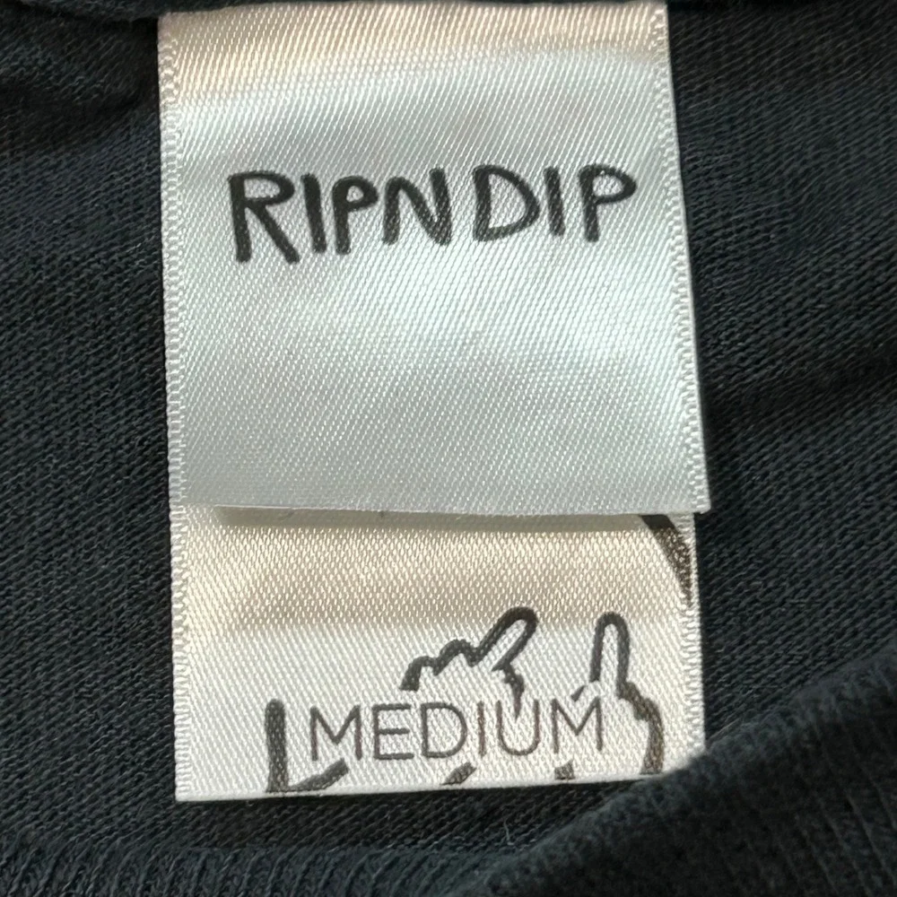 Ripndip Long Sleeve Shirt Medium Mens Black Skater‎ Lord Nermal VR Graphic